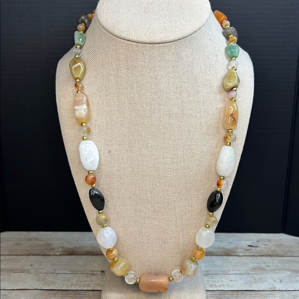 Vintage Polished Stone Necklace